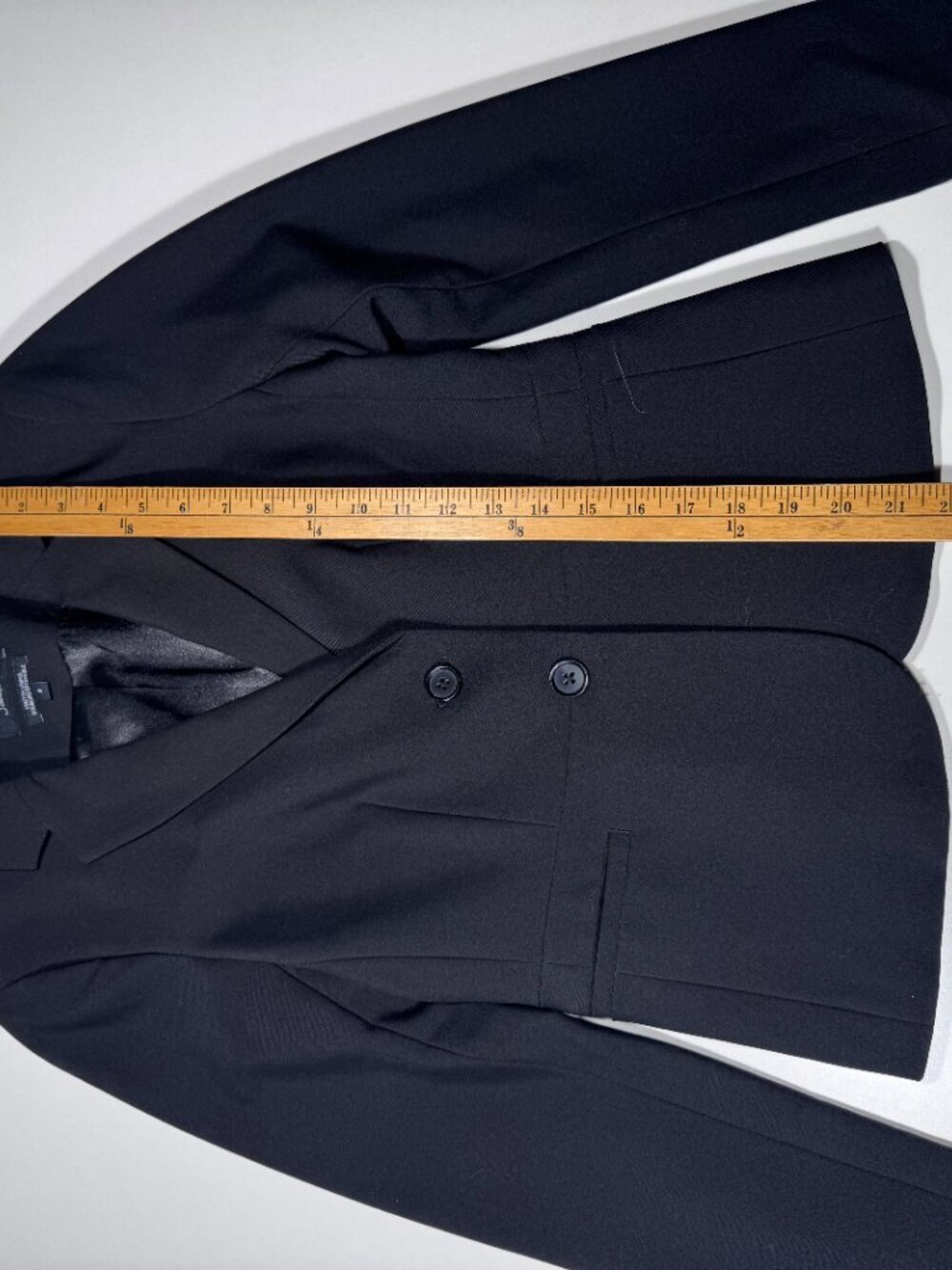 RW&CO Black Stretch Tailored Blazer Jacket Size 0 Career Office Chic - Picture 3 of 10